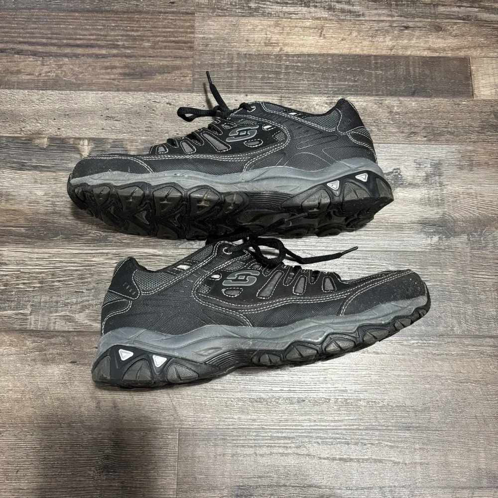 Skechers After Burn Sneakers Shoes Men 10 Memory Fit Slip On Training 43.5 Blac